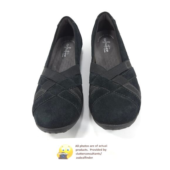 Collection by Clarks Casual Slip On Ballet Flat Womens Size 8 13291 Black - Picture 2 of 9